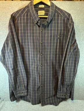 C.E. Schmidt Workwear Men's Long Sleeve Button Down Plaid Work Shirt